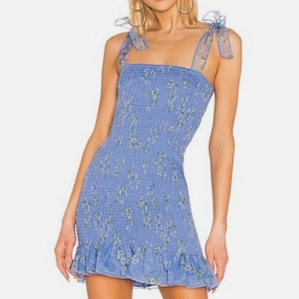 New: Amanda Upchurch Amara Smocked Mini Dress. Size XS